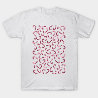 Christmas Candy Cane Doodle Pattern, made by EndlessEmporium T-Shirt